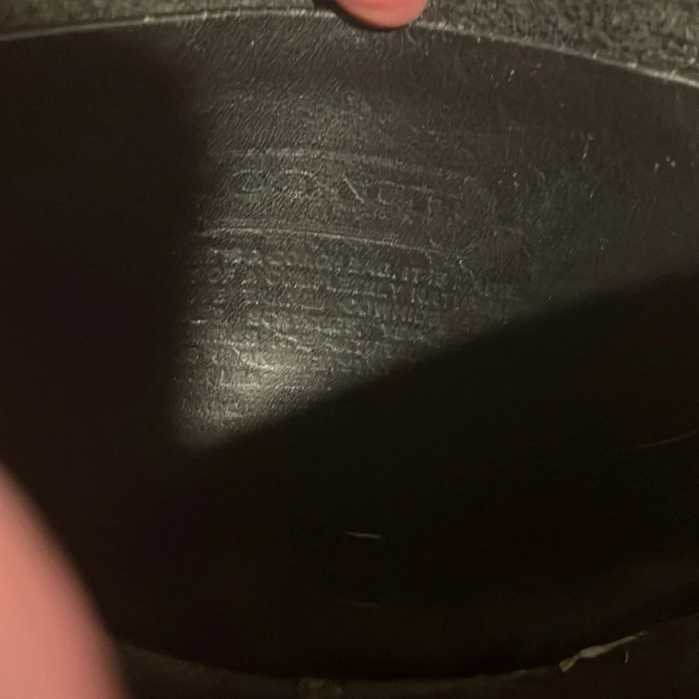 Vintage Coach Black Leather Crossbody Shoulder Bag - Picture 9 of 12